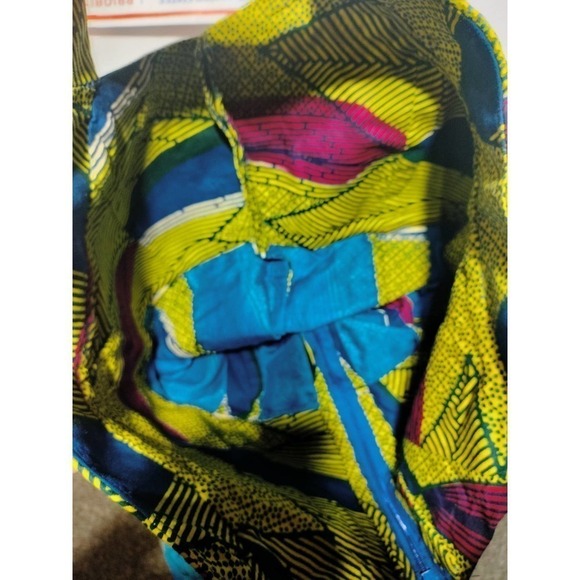 Handmade dress bright multi-color sleeveless maxi dress medium to large - Picture 6 of 7